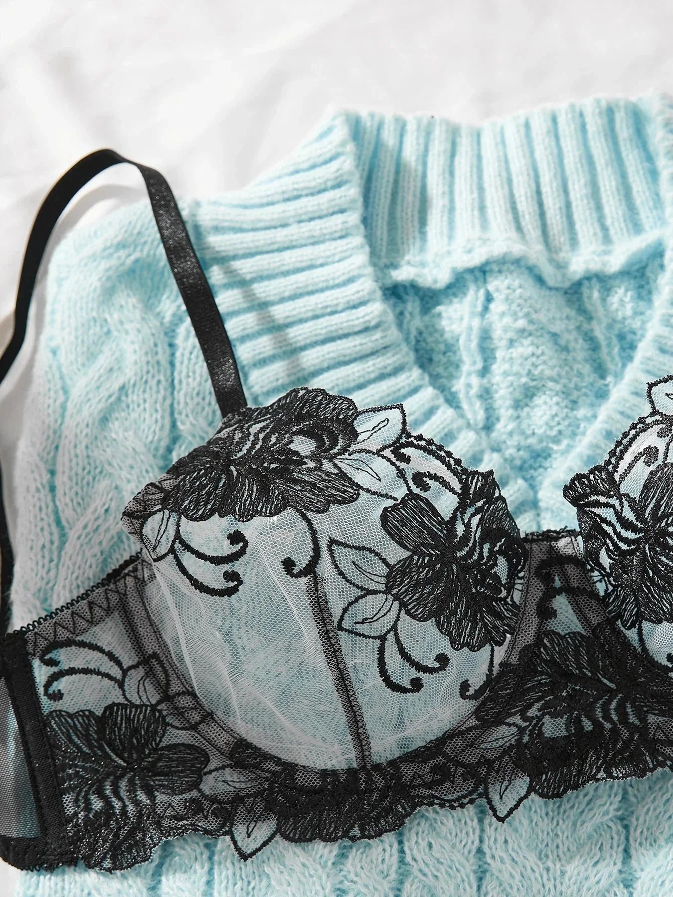 Fancy Floral Lingerie – Sexy Lingerie Set