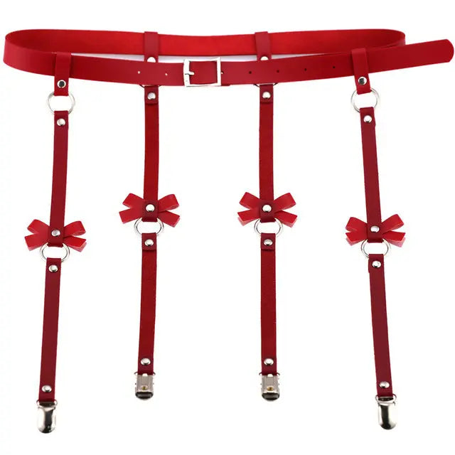 LacyMate™ Bow Leather Garter