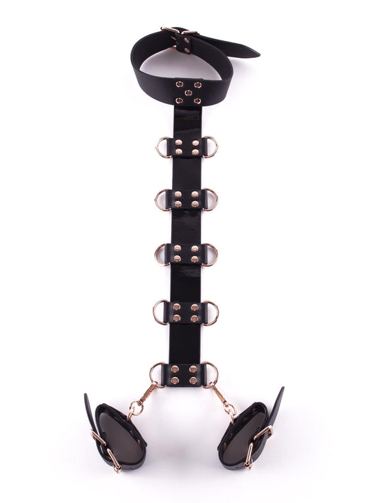 LacyMate™ Signature Faux Leather Neck to Wrist Restraint