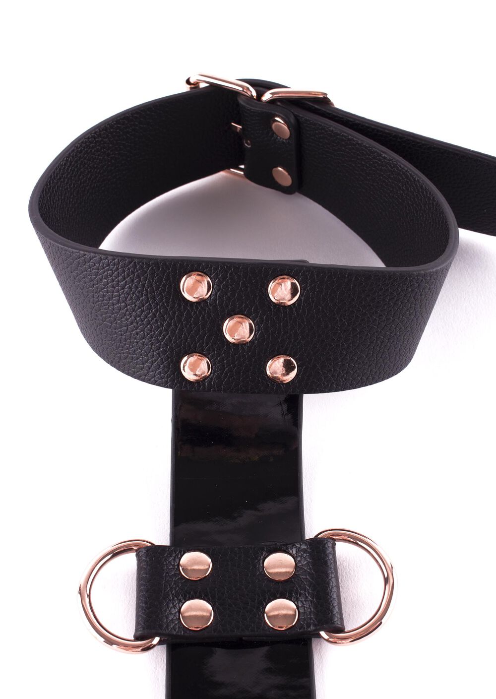 LacyMate™ Signature Faux Leather Neck to Wrist Restraint
