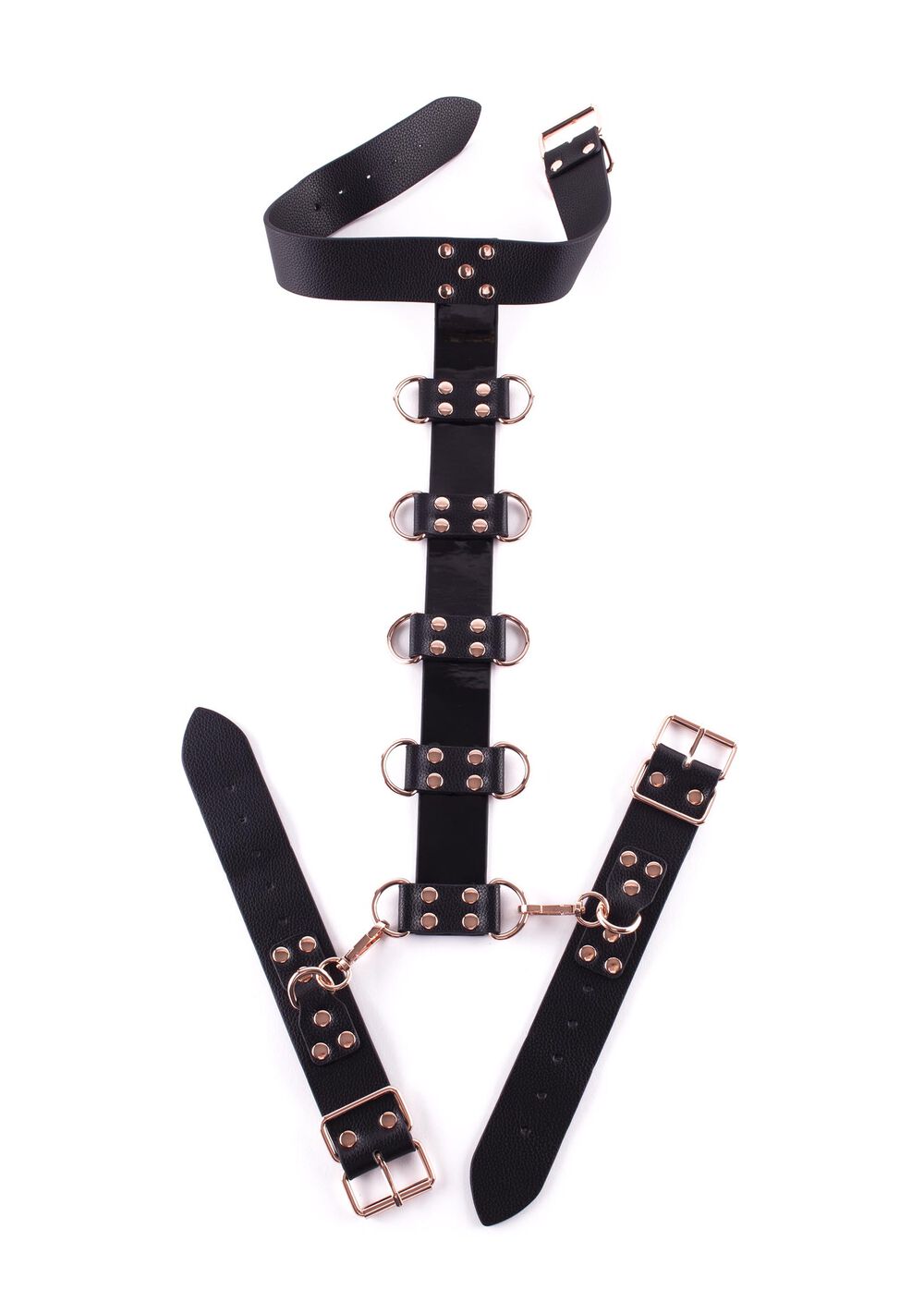LacyMate™ Signature Faux Leather Neck to Wrist Restraint