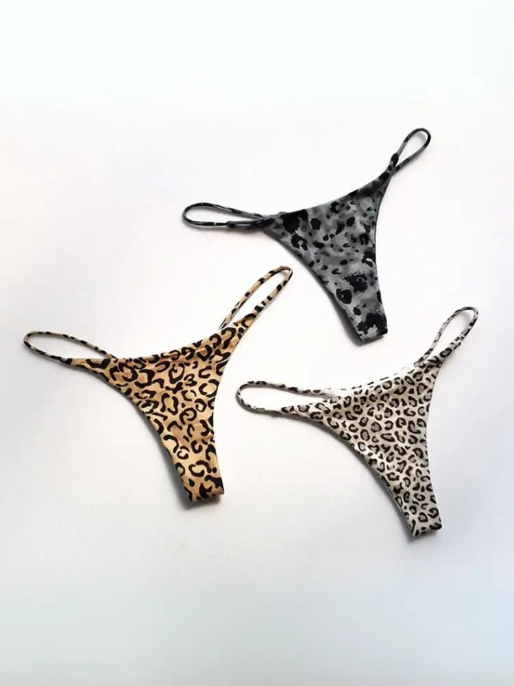 Wild Temptation Leopard Thongs