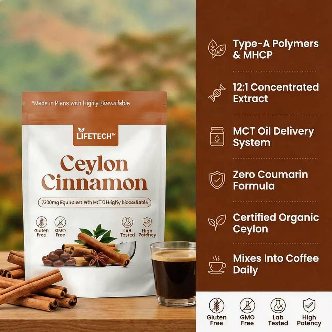 LIFETECH™ Organic Ceylon Cinnamon Powder