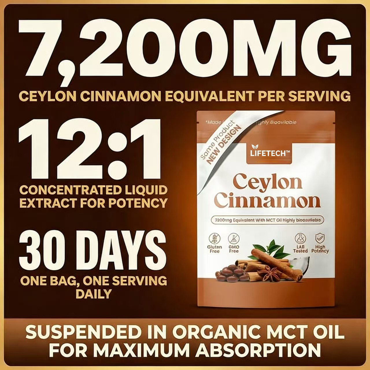 LIFETECH™ Organic Ceylon Cinnamon Powder
