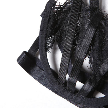 Ellolace Lingerie Set Women's Underwear Set Push up Hollow Out Bra Set Transparent Bralette Erotic Lingerie Female Underwear Set