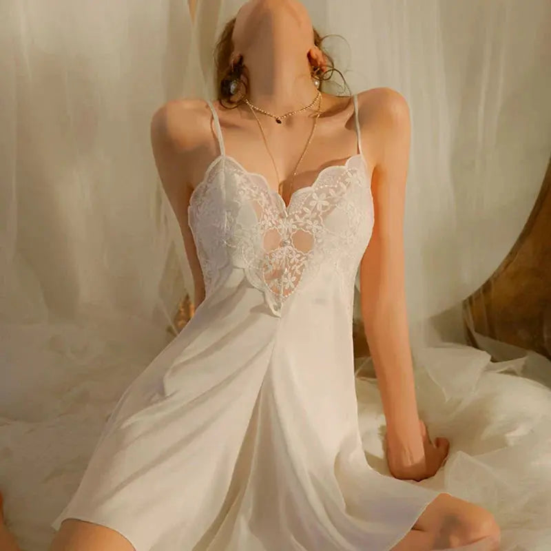 LacyMate™ Slinky Satin Nightgown