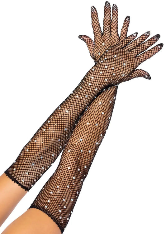 LacyMate™ Rhinestone Long Sleeve Gloves