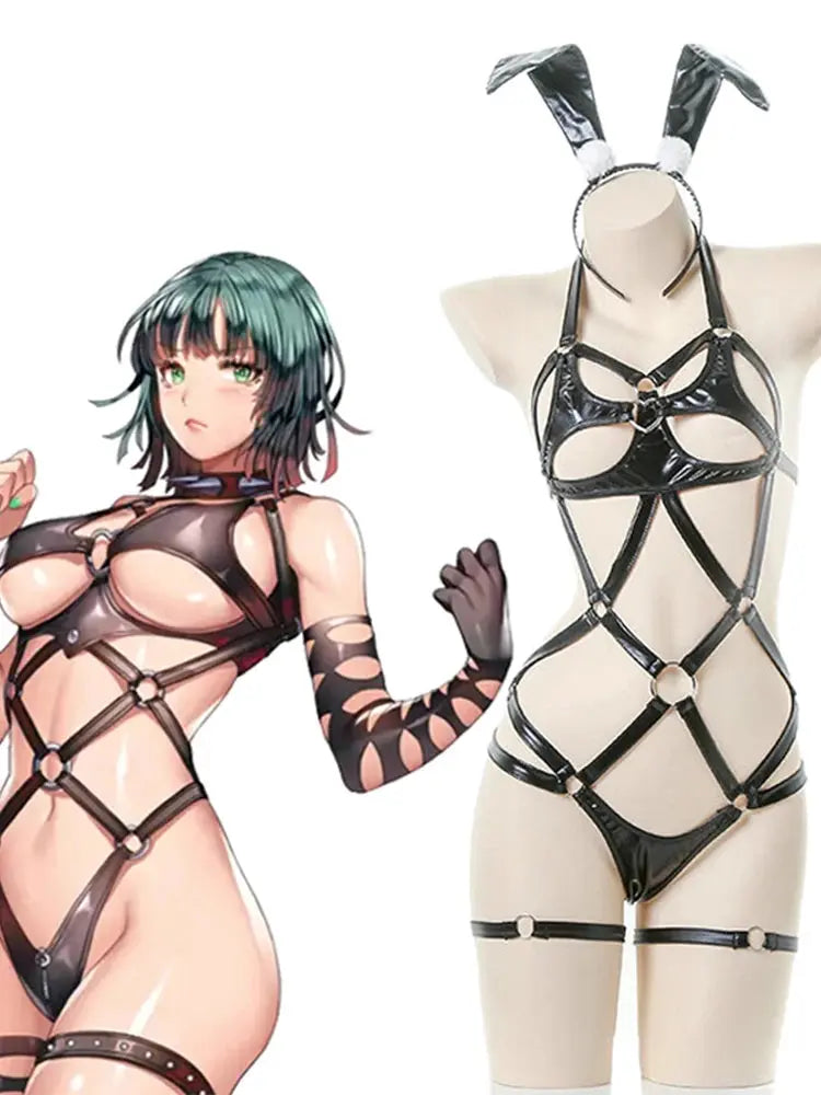 LacyMate™ Bunny Crotchless Cosplay Maid Set