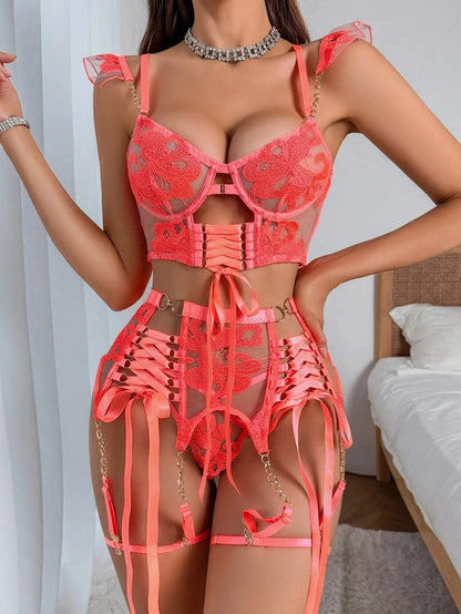 Citrus Blaze Lingerie Set