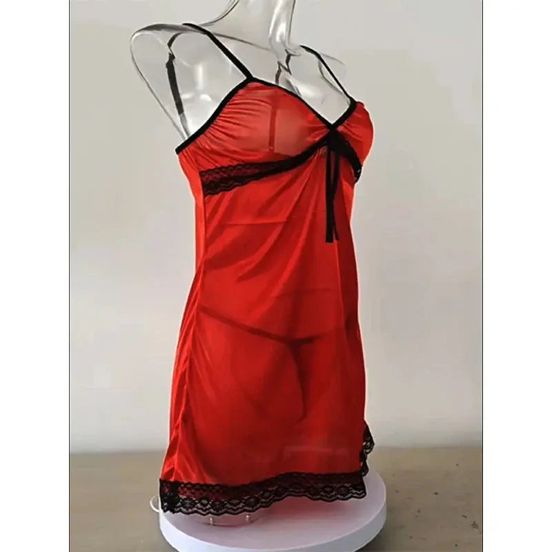 LacyMate™ Plus Size Satin Nightdress