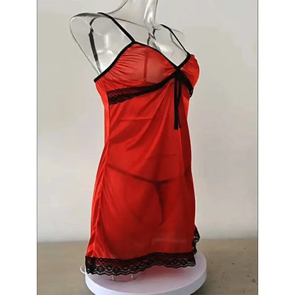 LacyMate™ Plus Size Satin Nightdress