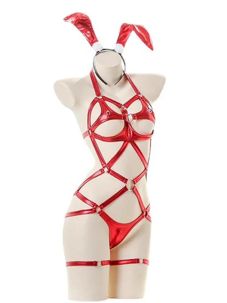 LacyMate™ Bunny Crotchless Cosplay Maid Set