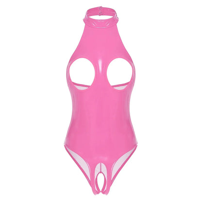 More Tequila Latex Crotchless Teddies