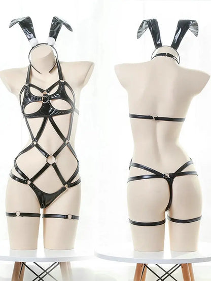 LacyMate™ Bunny Crotchless Cosplay Maid Set