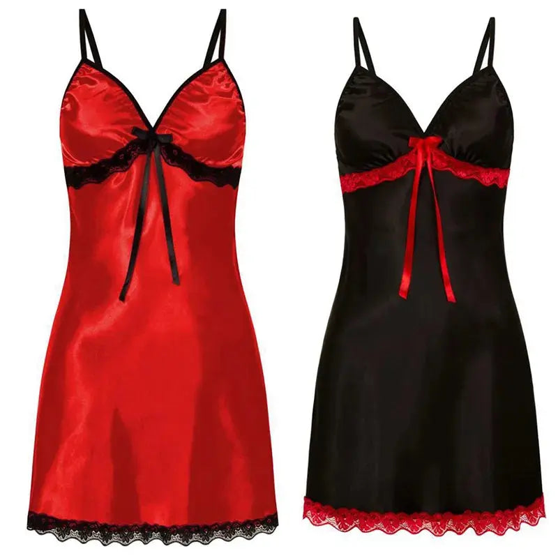 LacyMate™ Plus Size Satin Nightdress