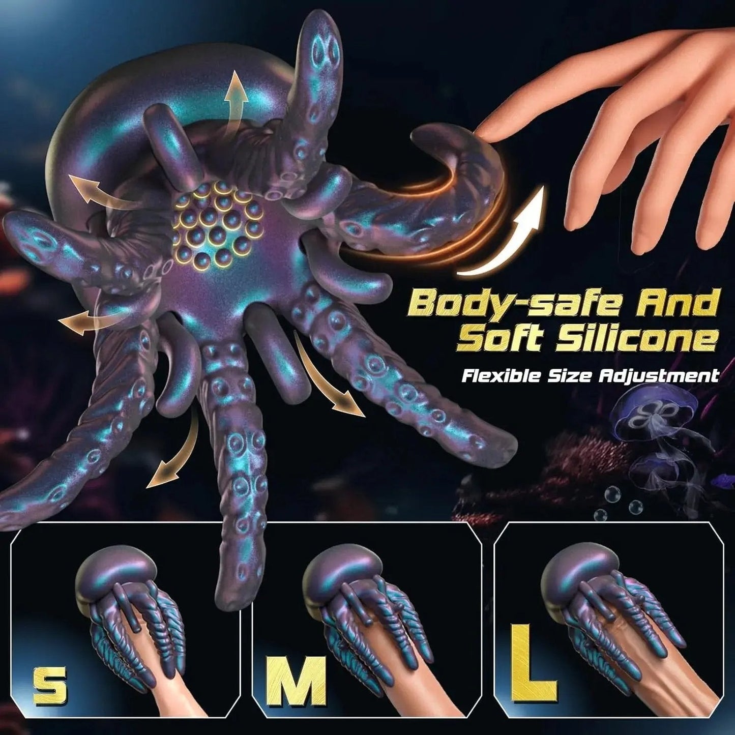 2025 Men's Fun Jellyfish Vibrator👑 10 intense vibration, waterproof