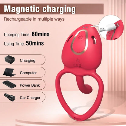 💥 2025 Limited 70% OFF 💦 + CRAVOX 9-Mode Dual Pleasure Ring